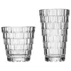 Nuevo estilo ins de nicho Taza apilada vaso de vidrio tallado pagoda vaso de agua con aspecto elegante alivio femenino taza para bebidas frías taza de jugo