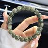 Pulsera bodhi estrella luna incrustada Bob pulsera de juego de cuentas bodhi piedra cuero verde femenina plato de juego al por mayor