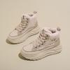 Zapatos Blancos de Invierno 2024 con Forro Polar de Caña Alta Nuevo Estilo Coreano ins Estudiante Femenina Aumento de Altura Deportes Cálidos Ocio K6701