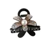 Presilha de Cabelo Flor de Strass Coreana, Acessório de Cabelo de Alto Padrão e Requintado, Presilha de Tubarão para Traseira da Cabeça de Verão