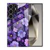 Funda Adecuada para Teléfono Móvil Samsung S26 S25Ultra Flor A16 Funda de Vidrio Exportación Borde Suave S23 Funda Protectora Negra A70