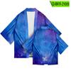 Origem transfronteiriça camisa kimono cardigã de sete mangas impressa em 3D tamanho grande solta casaco moderno masculino e feminino