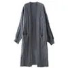 Cárdigan de punto holgado de longitud media para mujer, estilo casual transfronterizo europeo y americano, versión coreana, nuevo abrigo suéter de otoño e invierno