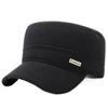 Novos Chapéus de Outono e Inverno para Homens de Meia-Idade e Idosos, Chapéus de Algodão de Outono e Inverno para Idosos, Bonés para Pai e Avô, Top Plano com Proteção para Orelhas e Aquecimento