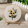 Pacote de Material para Bordado à Mão DIY, Florais e Flores Estilo Europeu, Conjunto para Prática de Agulha na Opção