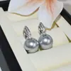 Aretes de princesa de circón en forma de cubeta de 12-14 mm, aretes de perla, aretes de lujo de alta gama, aretes simples y de moda