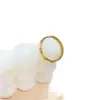 Anel de Bambu da Sorte Ouro Imitação Ajustável Joia de Mão Novo Anel de Abertura Alta Ouro Imitação Joias Atacado