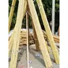 Decoração anticorrosiva haste de bambu decoração de bambu natural haste de bandeira bambu decoração de bloqueio de pátio interno suporte de vegetais engenharia de construção de bambu