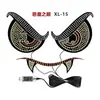 Luz Decorativa LED para Coche Ojo de Diablo Vampiro Luz de Advertencia de Expresión USB Personalizada para Ventana Trasera