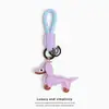 Colgante Llavero de Cuerda Hecho a Mano, Anillo Llavero de Coche de Alta Calidad, Cuerda Manual, Accesorio para Bolso