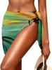 Vestido playero irregular de color liso con chal, blusa de bikini sexy y falda tipo chal de Amazon.