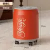 Papelera creativa para dormitorio, cubo con forma de lata de gran capacidad con tapa, cubo de almacenamiento grande tipo prensa para sala de estar