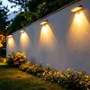 Luz solar de jardín exterior controlada por luz para decoración del hogar, luz solar de pared de alto brillo de larga duración para el campo