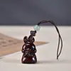 Tallados de Animales Zodiacales en Palo de Rosa - Cordones para Teléfono de Madera Maciza, Dijes para Bolsos y Colgantes Decorativos - Mayoreo