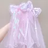 Horquilla de Velos de Moño de Cinta de Ensueño para Niñas, Accesorio de Peinado Prop para Sesión de Fotos de Cumpleaños Super Hada
