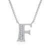 Ventas Directas de Fábrica Collar de Plata 925 26 Letras Inglesas Estilo Simple Ins con Letra Mayúscula con Incrustaciones de Diamantes Nombre Cadena Clavicular Colgante para Mujer