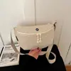 2026 Nueva Bolsa tipo Dumpling Estilo Japonés para Mujer, Bolso de Hombro y Cruzado de Lona, Bolso Casual Versátil de Nicho para Viajes al Aire Libre y Uso Diario