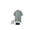 25 Camiseta Solona Pesada de Verão Masculina Solta Feminina Casual Versátil Fresca Seda Gelada Antibacteriana Cor Sólida Ombro Manga Curta