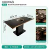 Mesa de restaurante de hot pot estilo wabi-sabi, mesa integrada sin humo para asar y hot pot, mesa de barbacoa comercial de pizarra, cabina de pared para restaurante