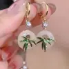 Novos Brincos de Franja Redondos Estilo Chinês Retrô Folha de Bambu, Brincos Femininos Estilo Nacional, Joias de Orelha Elegantes de Alta Qualidade Atacado