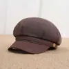 Boina retro estilo coreano nueva para mujer, versión de primavera y otoño, hace que la cara se vea más pequeña, sombrero octagonal versátil para tallas de cabeza grandes, estilo artístico boina de repartidor pintor