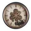 Reloj de Pared con Engranajes Cronometraje Simple Retro Reloj de Pared con Engranajes Tamaño Grande Reloj de Pared Colgante para Sala de Estar