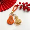 Chaveiro Pingente Dourado do Ano da Ovelha com Decoração em Folha de Ouro Conjunto em Caixa de Presente Personalizado para Negócios Presente Personalizado Atacado