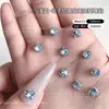 Produto acabado em forma de ovo de pombo sem base, bolas de diamante empilhadas, decorações para nail art, ornamentos de diamante coloridos, acessórios de diamante para nail art