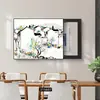 Pintura Decorativa para Ocultar Cajas de Medidores Eléctricos en Pueblos de Jiangnan, Instalación sin Taladro, Pintura Multimedia Colgante para Cajas de Distribución, Pintura de Tinta para Restaurantes