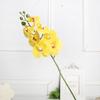 Orquídea Phalaenopsis Pequena 3D com Toque Real 7 Cabeças Fita Flores Artificiais Flores Falsas Filme Simples de Alta Qualidade Decoração de Casa Casamento