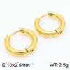 Brincos Redondos Banhados a Ouro 18K Transfronteiriços Design Nicho Versátil Aço Inoxidável 304 Brincos de Argola para Homens e Mulheres