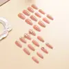 Unhas Wearable Artesanais Transfronteiriças, Diamantes de Laço, Manicure Pura Desejo, Unhas Acabadas de Alto Padrão, Adesivos de Unhas Postiças Brilhantes Atacado