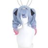Peluca Jifu Rose Net Rabbit Hole Cos Peluca Azul Pinza Boca de Tigre Peluca de Cola de Caballo Doble Degradado