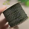 Cuerda de mano tejida con hilo de algodón con adición de oro de 1.8 mm, cuerda para jugar Wen, no elástica, resistente al desgaste, cuerda DIY, borla de bodhi, punta