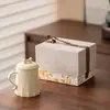 Taza Estilo Crema con Filtro Taza de Oficina de Aspecto Elegante Taza de Agua para el Hogar Taza de Té Taza Personal para Mujer