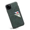 Aplicable a iPhone12 retro esmerilado imitación patrón piel de vaca doble tarjeta funda para teléfono móvil Apple 12 Pro Max funda protectora