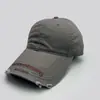 Boné de Baseball Retro Rasgado com Bordado de Letra Estilo Novo para Homens e Mulheres, Protetor Solar Simples, Boné de Pato com Personalidade Antiga Atacado