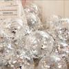 Procesando globo de látex transparente con lentejuelas personalizado de 12 pulgadas 18 pulgadas 24 pulgadas 36 pulgadas globo de lentejuelas globo de color transparente