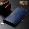 Cuaderno Retro de Cuero Suave A5 Cuaderno de Notas Grueso para Reuniones de Negocios Oficina Cuaderno Pequeño Portátil Diario