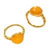 Anillo Guofeng vintage de plata de ley 925 con cera de abejas antigua amarilla y aceite de pollo y miel natural