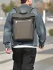 Mochila de Viaje para Commuting de Negocios para Hombres, Mochila Sencilla para Hombres, Gran Capacidad, Resistente al Agua, Mochila para Laptop con Cierre Enrollable