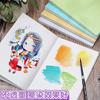 Libro Plegable Acordeón Acuarela 32K en Blanco Engrosado 300g Viaje Niños Colorido DIY Creativo Estudiante de Primaria Postal