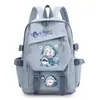 Mochila de Dibujos Animados Anime Tiburón Chica Gawr Gura, para Niños y Niñas, Estudiantes de Primaria y Secundaria, Gran Capacidad, Bolso Escolar Casual