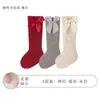 Calcetines para niña para otoño e invierno, algodón Clase A, con lazo y encaje, sin costuras, alta elasticidad, no restrictivos, cómodos y transpirables, calcetines de media pantorrilla