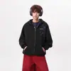 Moletom Cardigan Bordado de Floco de Neve Pesado para Mulheres e Homens, Moletom Oversize Solto de Primavera com Design Único