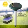 Repelente de Topos Alimentado por Energía Solar Transfronterizo, Repelente para Serpientes y Ratas de Exterior, Repelente Ultrasónico Impermeable para Animales para Céspedes y Jardines