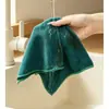 Pano absorvente espesso verde-oliva para limpeza de cozinha lavagem de louça sem fiapos toalha de prato pano específico para cozinha