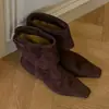 Versão em couro de vaca estilo coreano nicho botas Chelsea dobráveis botas slim para mulheres sola plana bico quadrado botas de tornozelo botas de cowboy ocidentais