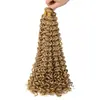 Peluca Waterdeep Degradado 100g 14 Pulgadas Cabello Rizado Ola de Agua Fibra Sintética Crochet para Cabello Artesanía Tejida a Mano Cabello Rizado