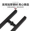 Manija de Puerta de Vidrio Tubo Cuadrado de Acero Inoxidable Libre de Huellas Dactilares con Marco/Sin Marco Corredera Manija Grande para Puerta de Madera Corredera Oro Rosa
